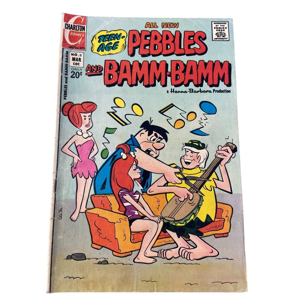 Charlton Comics Teen Age Pebbles And Bamm Bamm Comic #11 Mar 1973 Bagged Boarded